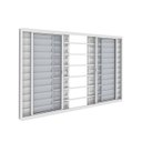 Ver imagem 1 de Janela Veneziana 6 Folhas 1,50m x 1m com Grade Horizontal em Alumínio Branco com Vidro – Vitrolar