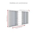 Ver imagem 2 de Janela Veneziana 6 Folhas 1,50m x 1m com Grade Horizontal em Alumínio Branco com Vidro – Vitrolar