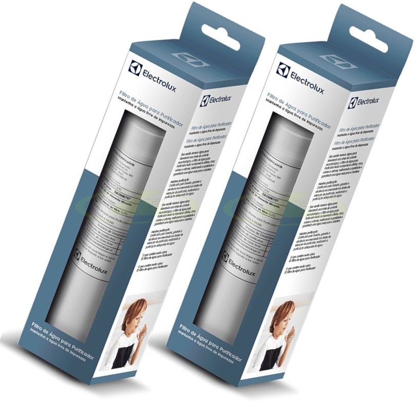 2 Unidades Refil Longa Duração para Filtro de Água Pa21g Pa26g Pa31g Original Electrolux 41033753