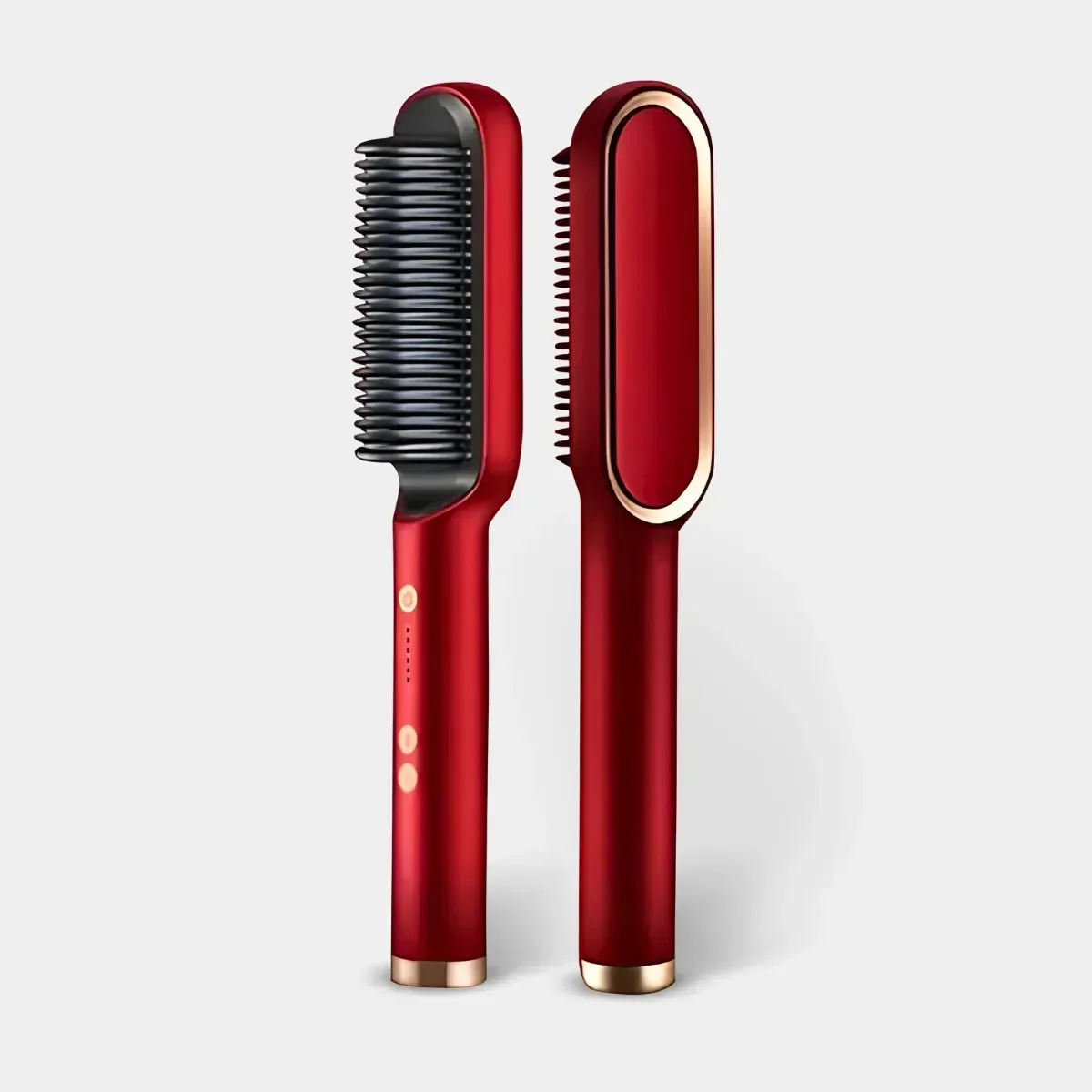 Escova Pente Alisadora de Cabelo Profissional Vermelho - 2