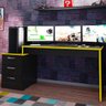 Mesa Gamer Playerxtreme Pro Preto Texturizado/Amarelo - Gran Belo - 5