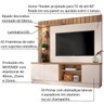 Painel Home Theater para TV até 60 Sala de Estar Khaled Off White/Freijó - Gran Belo - 2