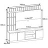 Painel Home Theater para TV até 60 Sala de Estar Khaled Off White/Freijó - Gran Belo - 3