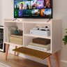 Rack Tv 32" Home Estante Sala Estar Recepção 1 Porta 2 Nichos Pés Retrô Decoração Moderna - - 6
