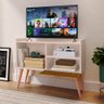 Rack Tv 32" Home Estante Sala Estar Recepção 1 Porta 2 Nichos Pés Retrô Decoração Moderna - - 5