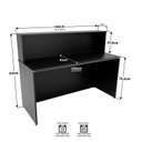 Ver mais imagens de Balcão de Atendimento para Loja e Recepção Comercial 140x60cm + Cadeira de Escritório Ergonômica