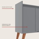 Ver imagem 7 de Aparador Buffet 90cm Retro Mdf Grafite Madri - On Móveis