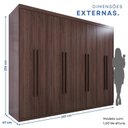 Ver imagem 3 de Guarda Roupa Imperial Espresso Moveis Marrom/Castanho