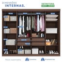 Ver imagem 5 de Guarda Roupa Imperial Espresso Moveis Marrom/Castanho