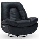 Ver imagem 2 de Poltrona Reclinável Elétrica com Massagem e Aquecimento Salvana L07 Couríssimo Preto - Lyam Decor
