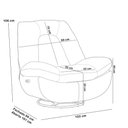 Ver imagem 7 de Poltrona Reclinável Elétrica com Massagem e Aquecimento Salvana L07 Couríssimo Preto - Lyam Decor