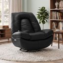 Ver imagem 4 de Poltrona Reclinável Elétrica com Massagem e Aquecimento Salvana L07 Couríssimo Preto - Lyam Decor