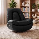 Ver imagem 1 de Poltrona Reclinável Elétrica com Massagem e Aquecimento Salvana L07 Couríssimo Preto - Lyam Decor
