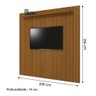 Painel para Tv até 75 Polegadas Ripado Impressão 3d Egeo com Prateleira 2,25m Cedro Edn Cedro - 5
