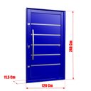 Ver imagem 4 de Porta Pivotante Alumínio Lambril Premium c/Pux.Esq. Elite Azul 240x120 Brimak