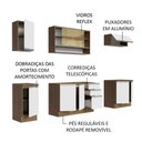 Ver imagem 5 de Armário de Cozinha Completa 240cm Rustic Branco Glamy Madesa 03