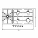 Ver imagem 2 de Cooktop 5 Bocas Aço Inox Sabaf Zurique 90cm Superautomático - Debacco