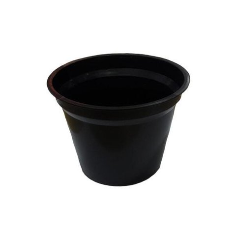 Kit 12 Vaso Plástico Nº 01 Para Jardinagem Preto - Gibafer