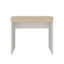 Ver mais imagens de Escrivaninha Mesa Escritório Home Office 2 Aberturas Mind 85cm Carvalho e Branco Artany