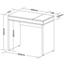 Ver imagem 4 de Escrivaninha Mesa Escritório Home Office 2 Aberturas Mind 85cm Carvalho e Branco Artany