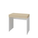 Ver imagem 3 de Escrivaninha Mesa Escritório Home Office 2 Aberturas Mind 85cm Carvalho e Branco Artany