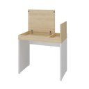 Ver imagem 6 de Escrivaninha Mesa Escritório Home Office 2 Aberturas Mind 85cm Carvalho e Branco Artany