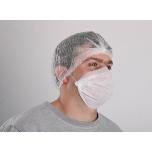 Kit 5 Máscara Descartável TNT Dupla Branca Emb.100 unidades