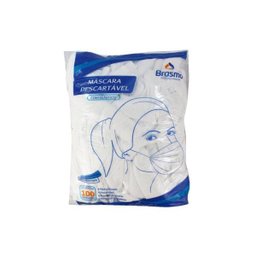 Kit 5 Máscara Descartável TNT Dupla Branca Emb.100 unidades - 2