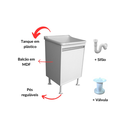 Ver imagem 3 de Gabinete Mdf com Tanque Plástico 34 Litros Entregue Montado