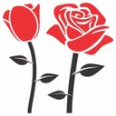 Ver imagem 1 de Kit com 2 Adesivos Rosas - Modelo B
