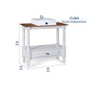 Ver imagem 5 de Bancada Aparador para Banheiro com Cuba 1 Gaveta Dália 3063 Linz Móveis - Branco/imbuia Glazer