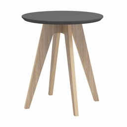 MESA DE CANTO RETRÔ TB38 DALLA COSTA:GRAFITE COM CARVALHO - 1