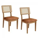 Ver imagem 2 de Kit 2 Cadeiras Estofadas Mdf C/ Tela Freijó/veronese Ca35