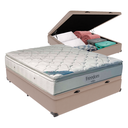 Ver imagem 1 de Cama Box Baú Casal Bege e Colchão Freedom Molas Ensacadas Ortobom