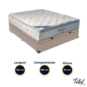 Ver imagem 3 de Cama Box Baú Casal Bege e Colchão Freedom Molas Ensacadas Ortobom