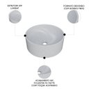 Ver imagem 3 de Cuba Pia para Banheiro Redonda 34cm Sara C08 Branco Granit - Mpozenato