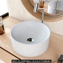 Ver imagem 2 de Cuba Pia para Banheiro Redonda 34cm Sara C08 Branco Granit - Mpozenato