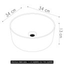 Ver imagem 4 de Cuba Pia para Banheiro Redonda 34cm Sara C08 Branco Granit - Mpozenato