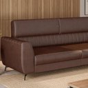 Ver imagem 4 de Sofá Aurora Estilo Moderno 3 Lugares 2,65 com Chaise Pés em Aço