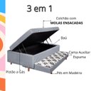 Ver imagem 4 de Bicama com Box Baú Molas Ensacadas Solteiro com Cama Auxiliar 3 em 1 Mega Sul
