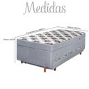 Ver imagem 5 de Bicama com Box Baú Molas Ensacadas Solteiro com Cama Auxiliar 3 em 1 Mega Sul