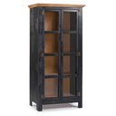 Ver imagem 2 de Cristaleira 2 portas - Madeira maciça - Rústico - Preto