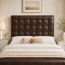 Ver imagem 1 de Cabeceira Ana Estofada Corino Modena p/ Cama Box Casal King 195cm Quarto