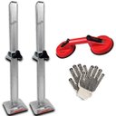 Ver imagem 1 de Kit Suporte de Régua Até 50cm com Ventosa Dupla Até 80Kg