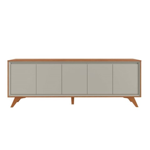 Buffet Prime 5 Portas e Pés em Madeira Mavaular:naturalle/off