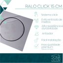 Ver imagem 4 de Ralo Click 15x15 Inox Ralo Inteligente Quadrado para Banheiro Lavabo Lavanderia Alto Padrão