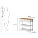 Ver imagem 5 de Carrinho auxiliar estetica Ditália 2 Gavetas BA-135 cor:branco