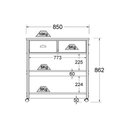 Ver imagem 6 de Carrinho auxiliar estetica Ditália 2 Gavetas BA-135 cor:branco