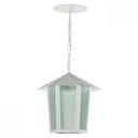 Ver imagem 1 de Pendente Colonial Sextavado Vidro Pontilhado Blumenau