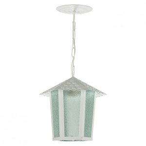 Pendente Colonial Sextavado Vidro Pontilhado Blumenau